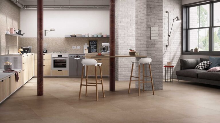 Keuken met tegelvloer