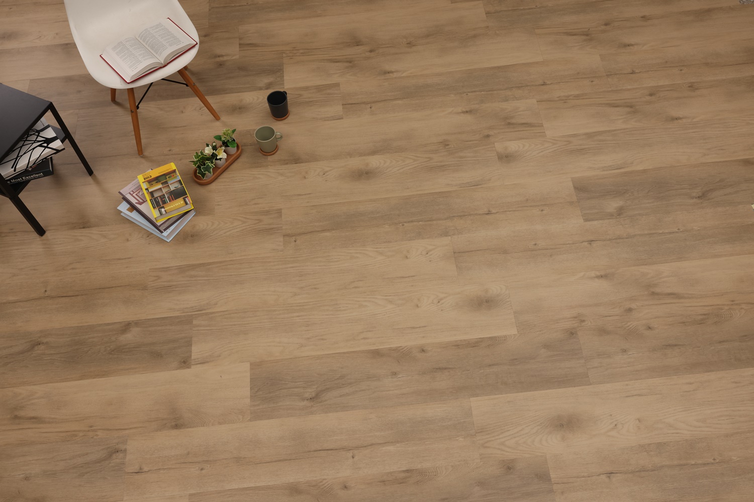 Dryback PVC Oak Original in een woonkamer